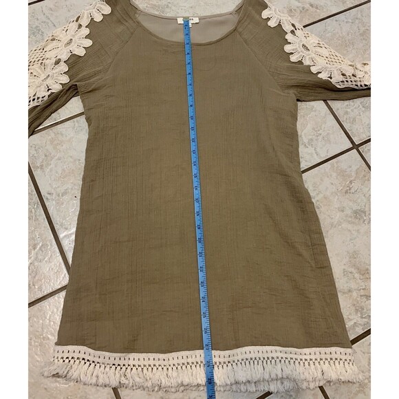 UMGEE Women Size S Crochet Floral Fringe Dress Lined Boho Hippie Festival - Picture 8 of 8